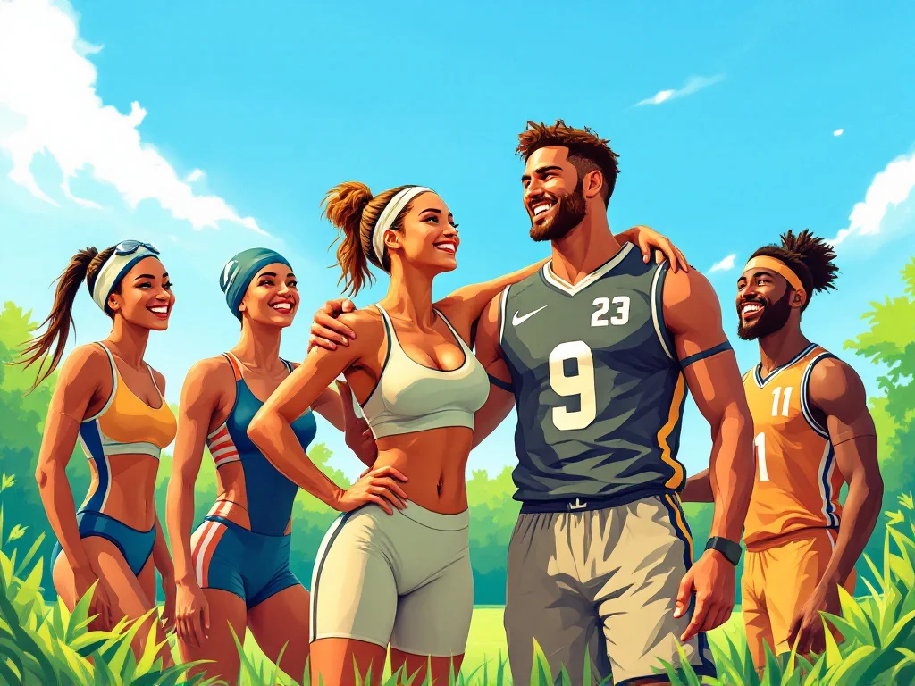 Moment de solidarité entre sportifs et sportives d'une association sportive