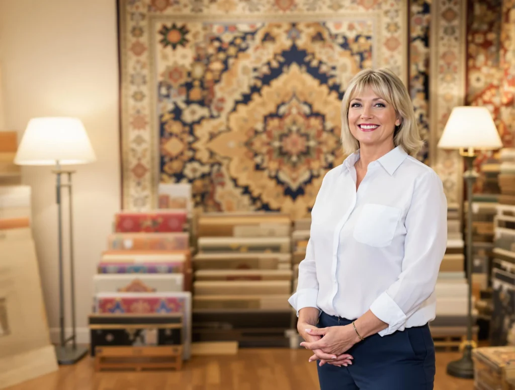 Vendeuse d'un Magasin de Tapis, Moquettes, Revêtements
