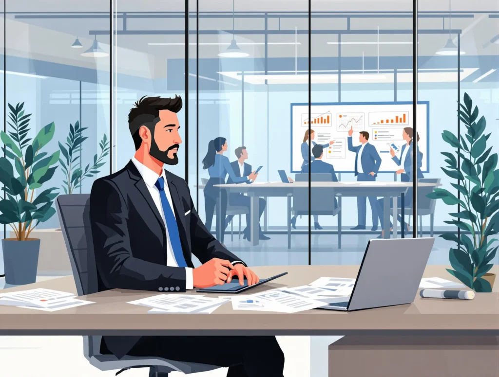 Un consultant travaillant sur du conseil stratégique et opérationnel