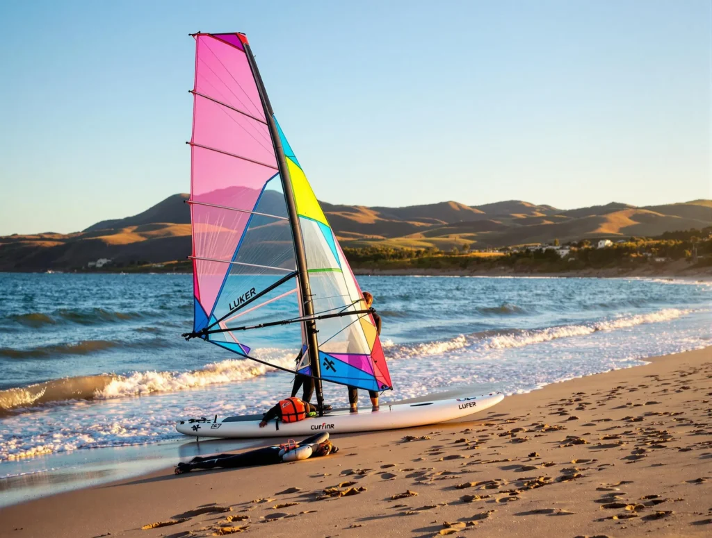 Une séance de planche à voile