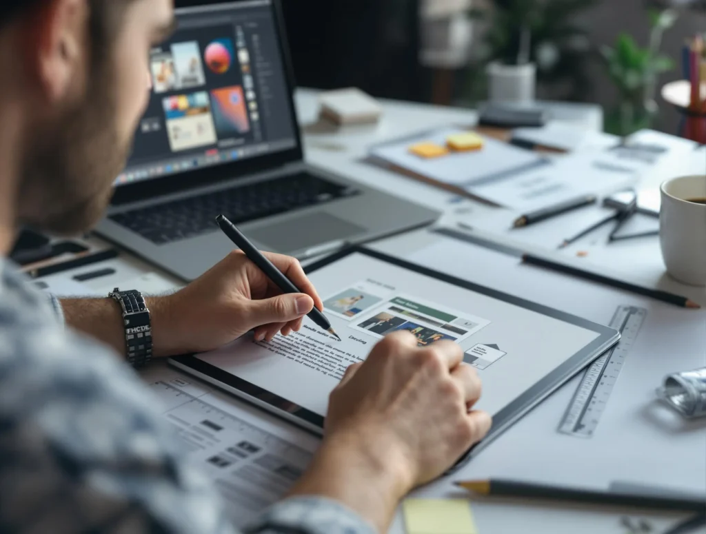 Conception et fabrication de plans sur un bureau